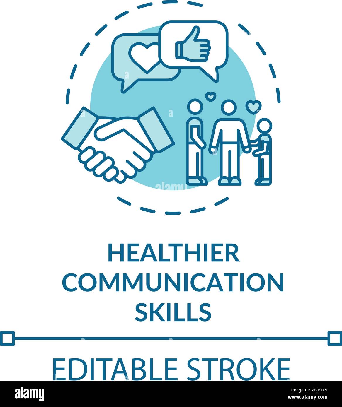 Healthier Communication Skills Concept Icon Stock Vector Image And Art