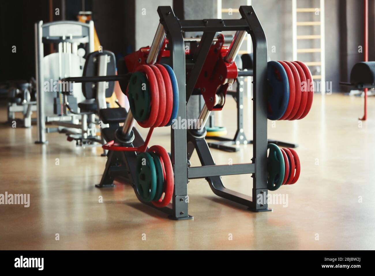 Training apparatus in modern gym Stock Photo Alamy