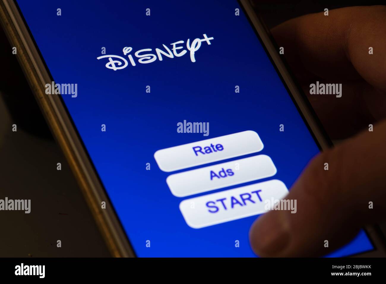 Disney plus app on the smartphone