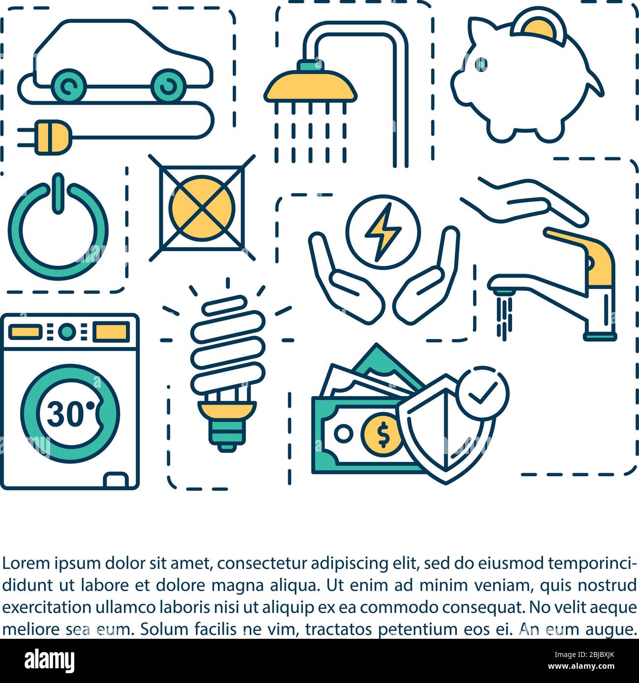 Energy saving tips Stock Vector Images - Alamy