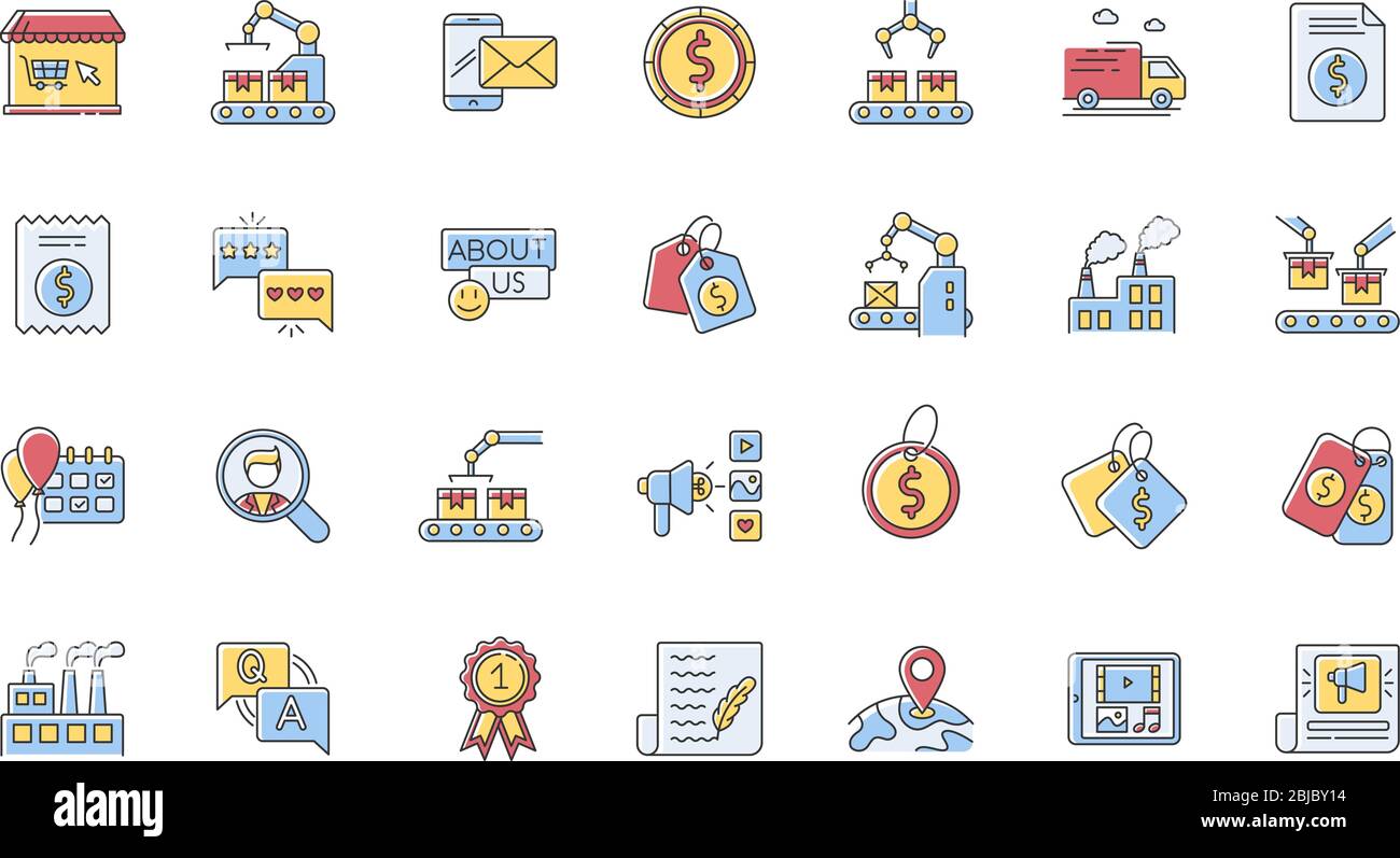 Social media RGB color icons set Stock Vector Image & Art - Alamy