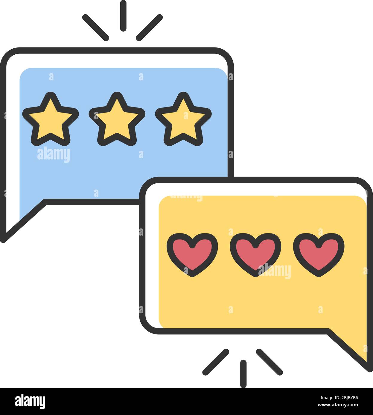 Review RGB color icon Stock Vector