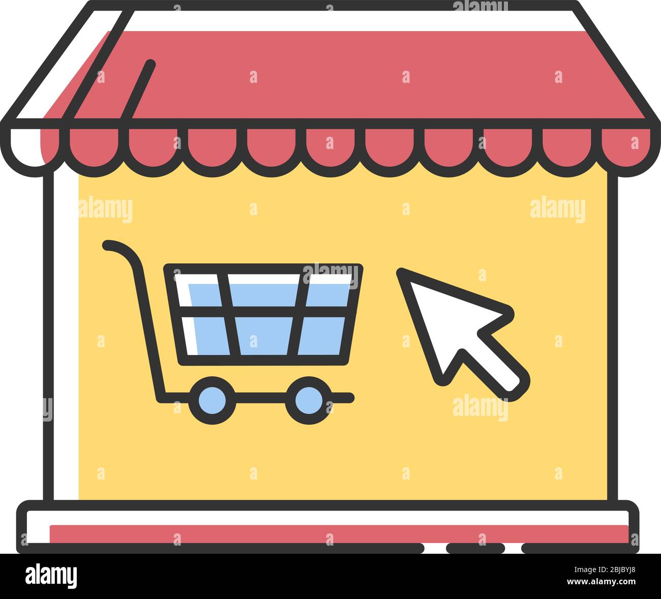 Online store RGB color icon Stock Vector