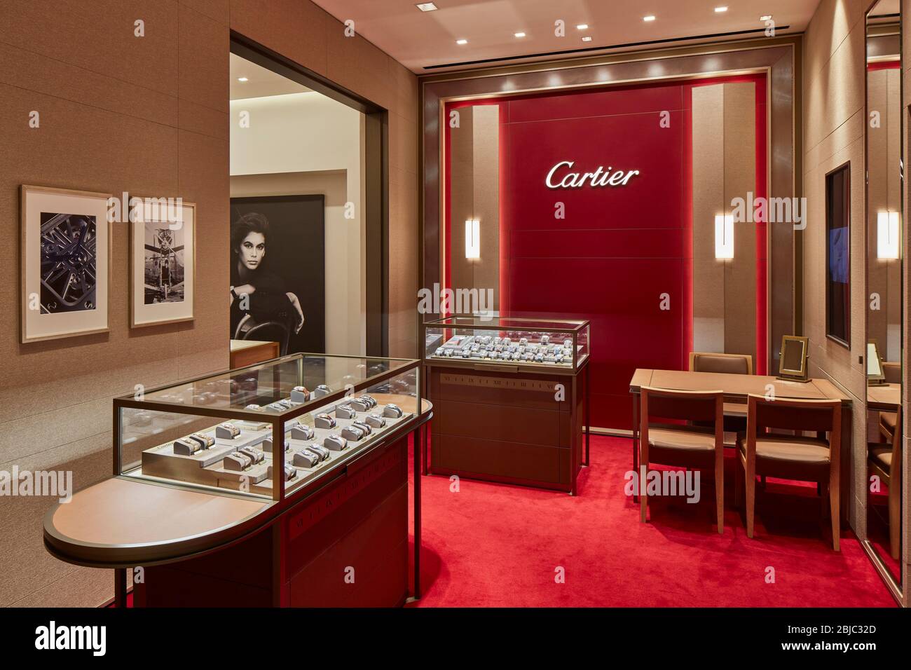 Cartier display area. Bucherer 