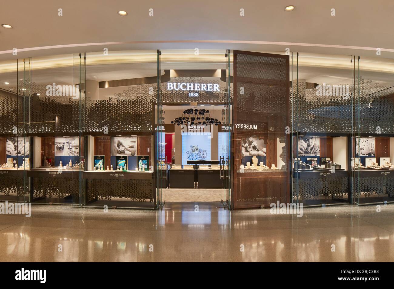 Entrance to store. Bucherer Westfield London United Kingdom. Architect DULA 2018 Stock Photo Alamy