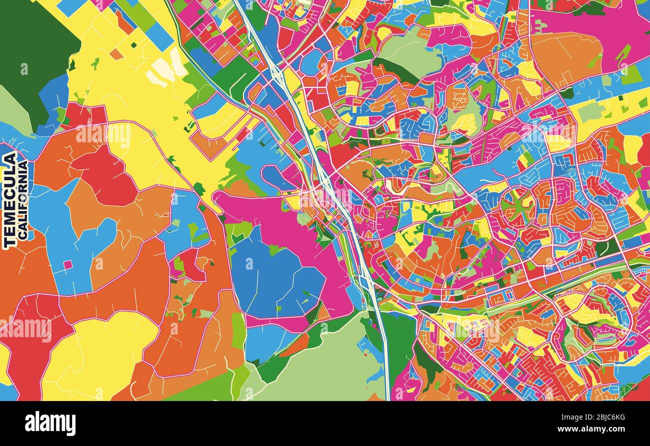 City Of Temecula Gis Colorful Vector Map Of Temecula, California, Usa. Art Map Template For  Selfprinting Wall Art In Landscape Format Stock Vector Image & Art - Alamy