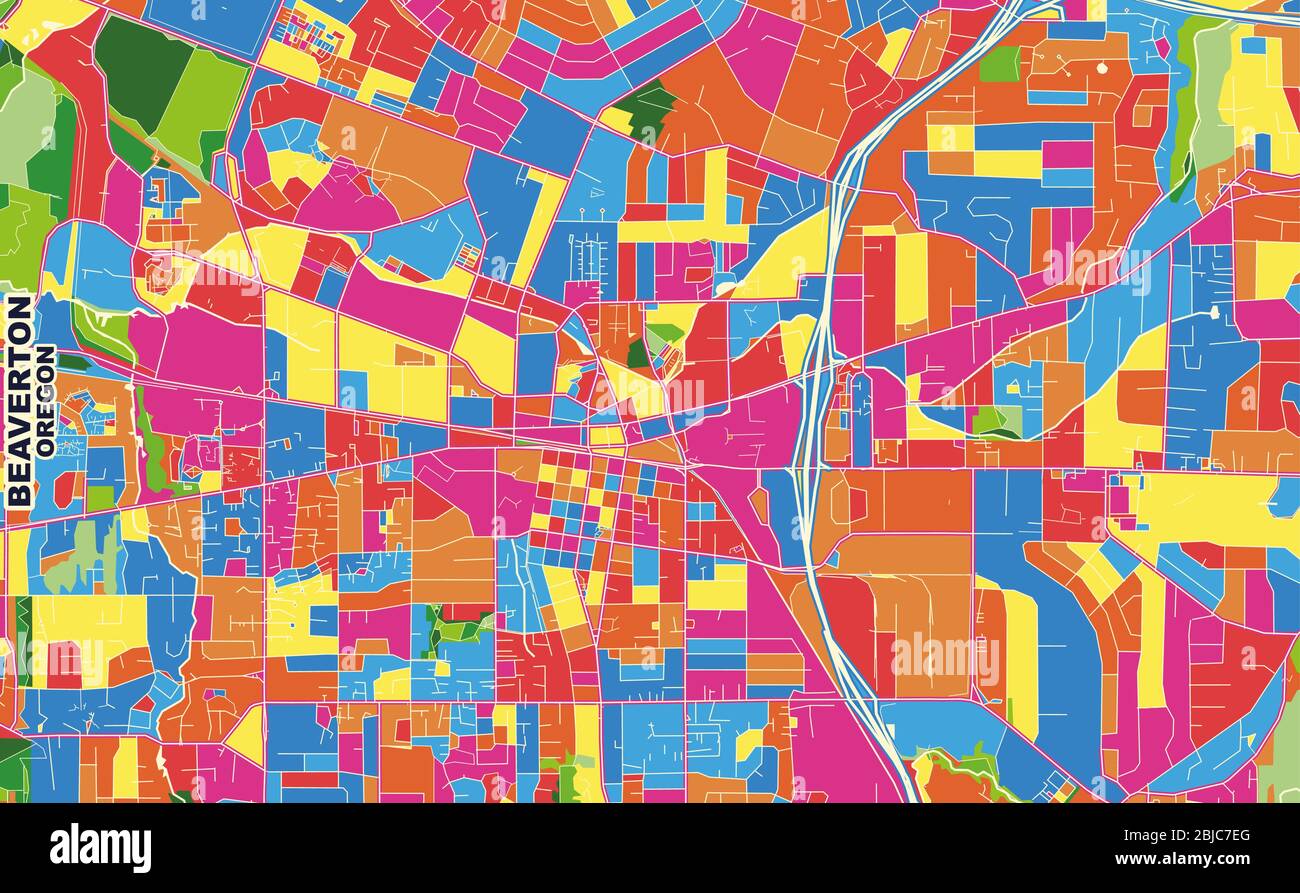 Map of beaverton Stock Vector Images - Alamy