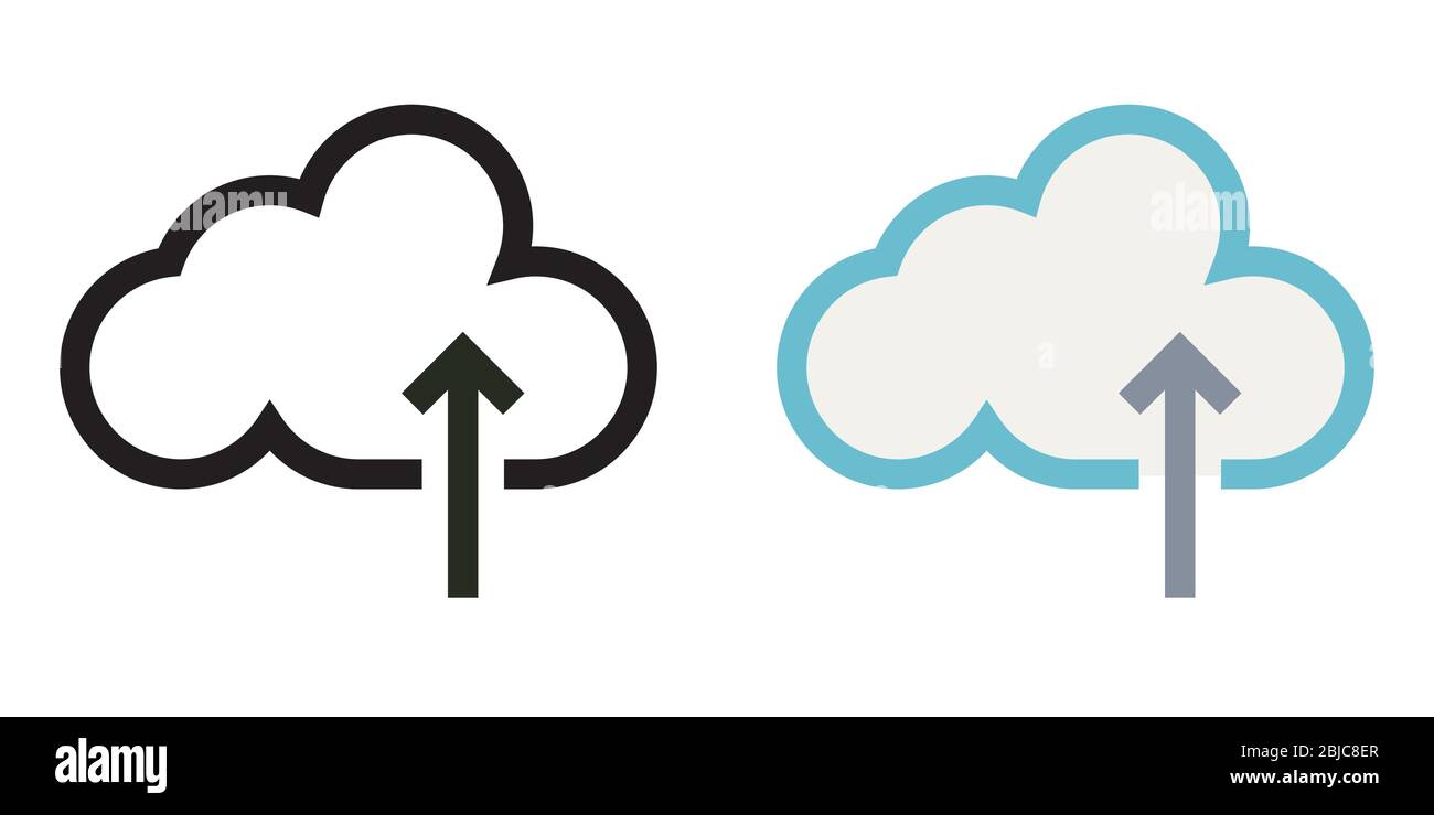 simply cloud  storage minimal vector icon Stock Vector