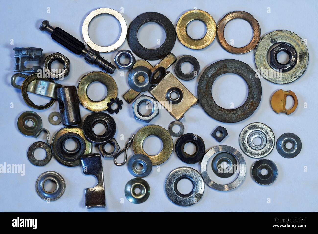 Photo washers, metal washers Stock Photo Alamy