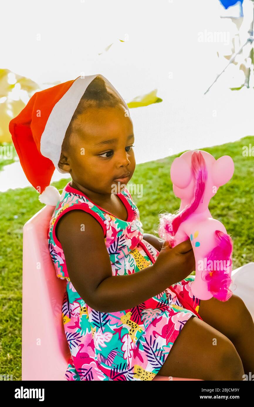 Johannesburg, South Africa December 14, 2017 Young African girl