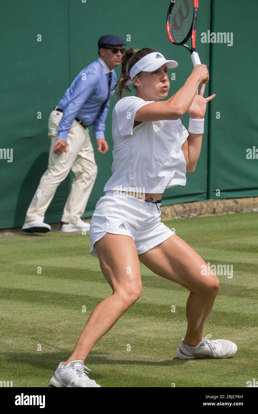 Andrea Petkovic at Wimbledon 2018 Stock Photo