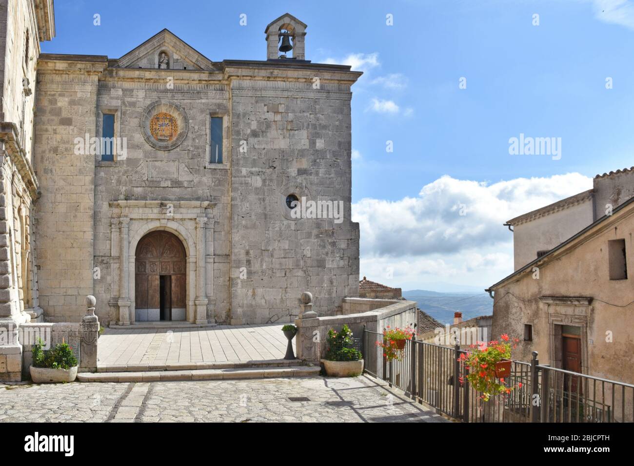 A small road between the houses of the village of Guardia Lombardi in the province of Avellino