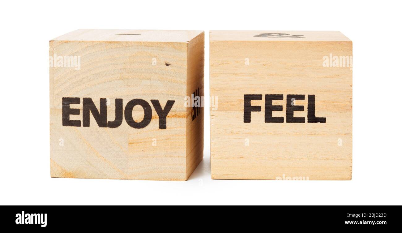 Word Written In Wooden Cube. Close up. Stock Photo