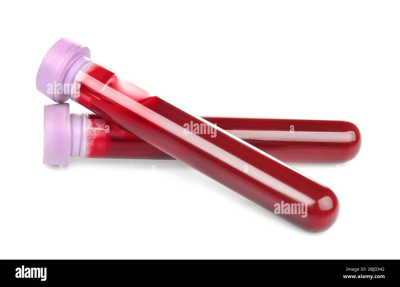 Test tubes with blood isolated on white Stock Photo - Alamy