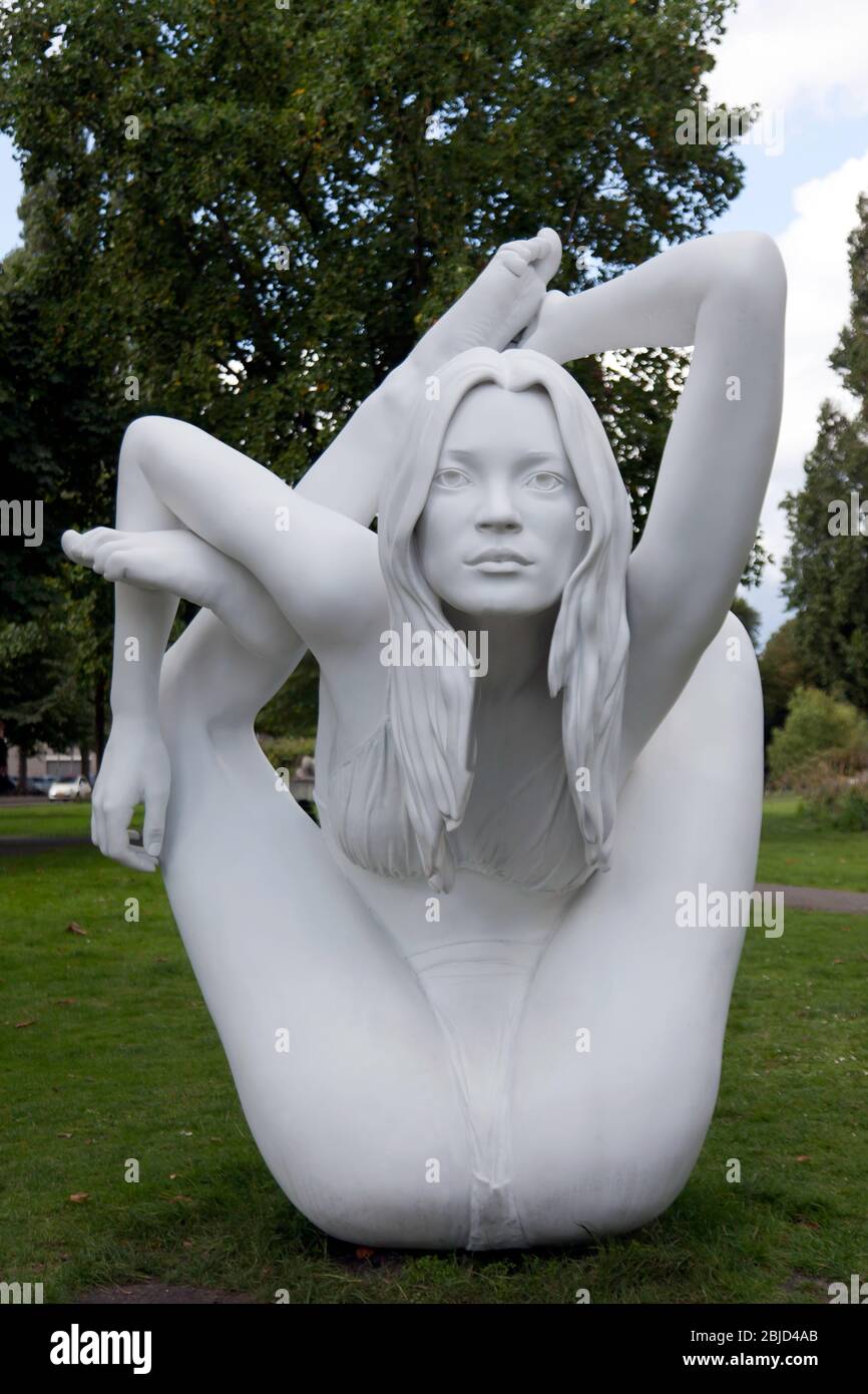 A Sculpture by Marc Quinn entitled 'Myth (Sphinx), part of the Artzuid Amsterdam Sculpture Biennial Stock Photo