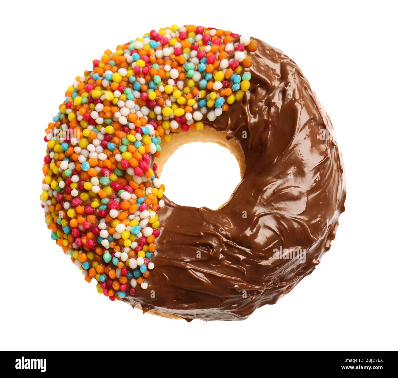 Delicious donut on white background Stock Photo - Alamy