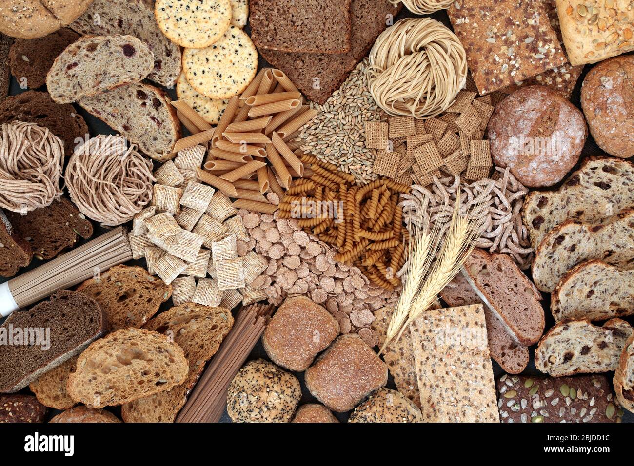 Large high fibre health food of pasta, cereals & bread also high in