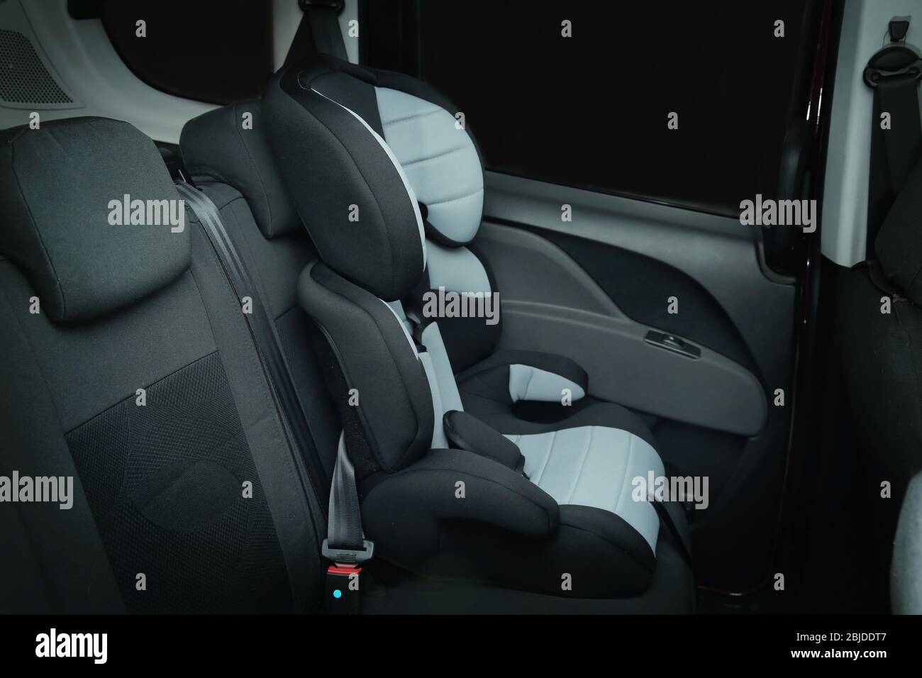 Empty safety seat for baby in car Stock Photo Alamy
