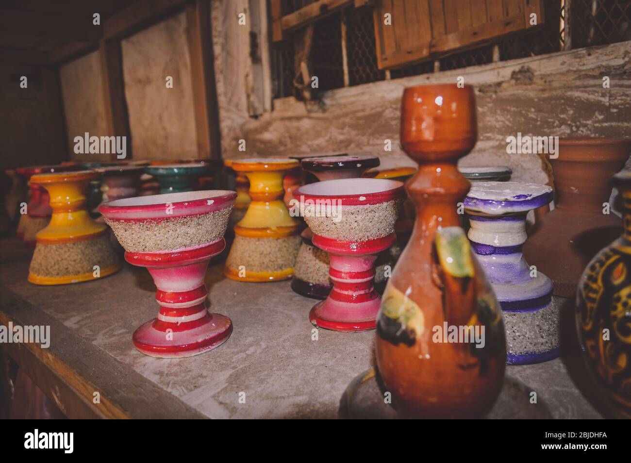 Crafts, pots and toys made of mud and soil Stock Photo Alamy