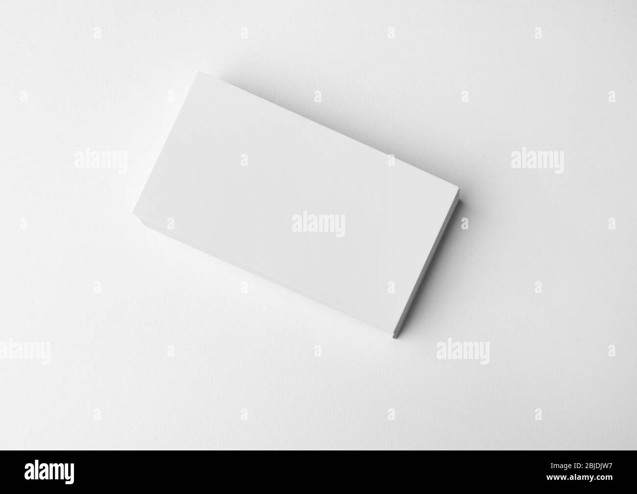 Stack of blank business cards on white background Stock Photo Alamy