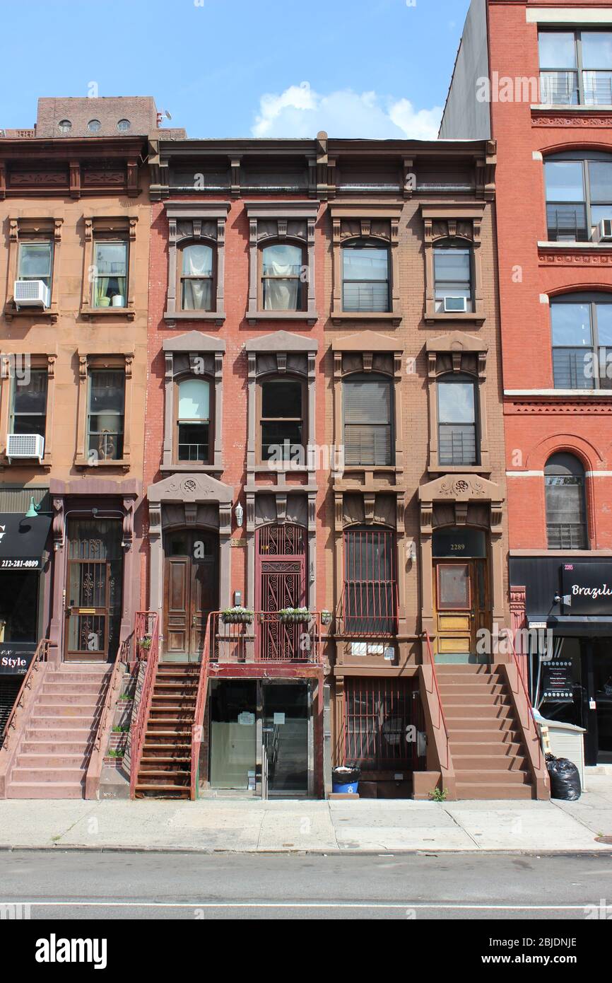 Black Swan Offices, Neo-Grec Row House, Harlem, York Stock - Alamy