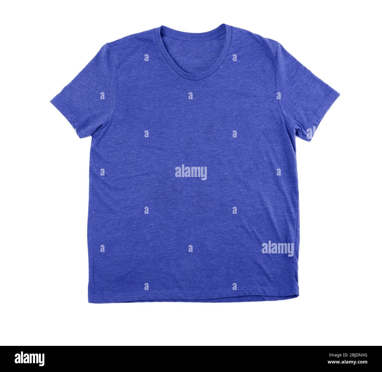 Blue blank t-shirt on white background Stock Photo - Alamy