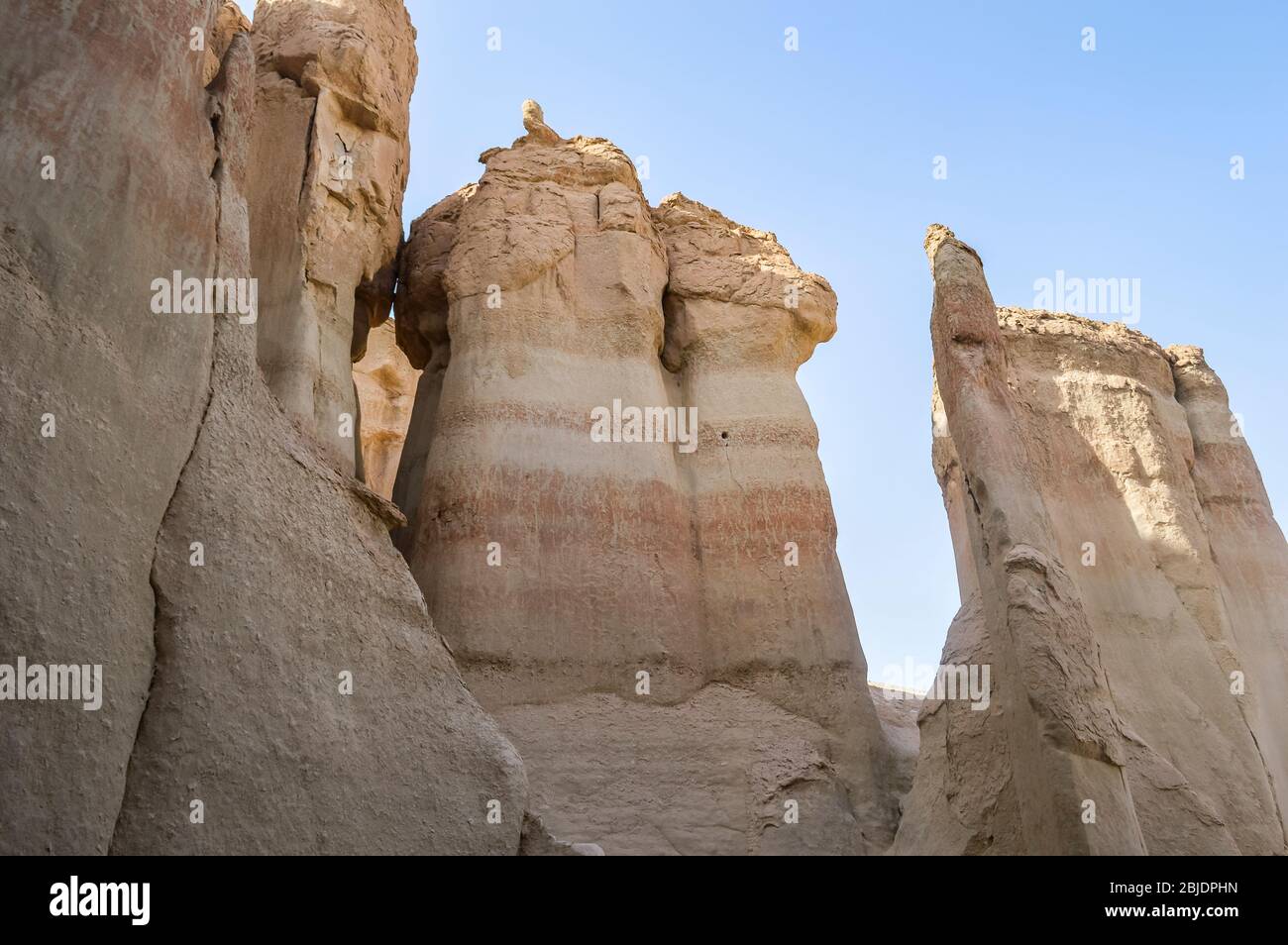 Natural formation of rocks and caves at Al Hasa eastern region of Saudi Arabia Stock Photo