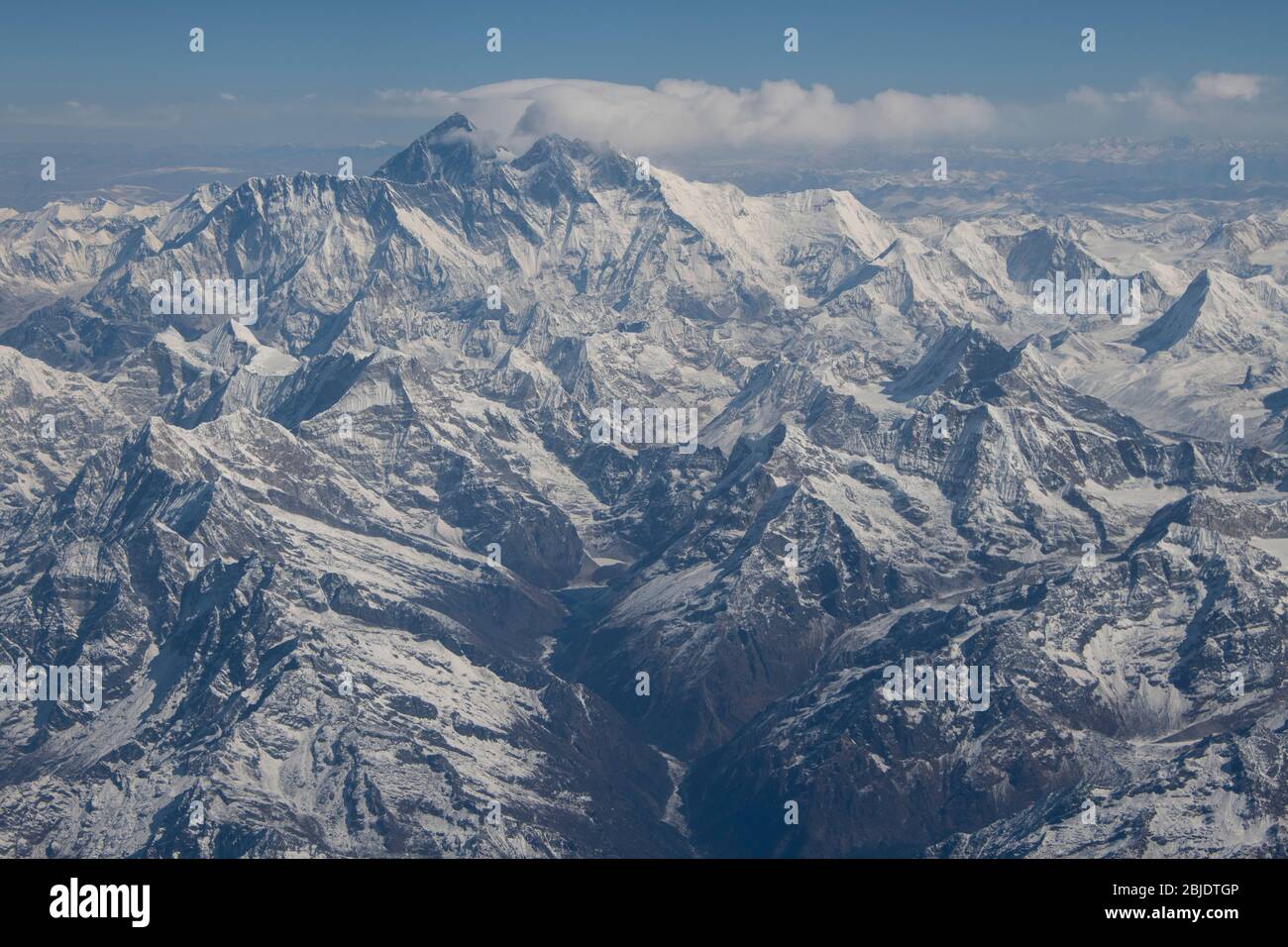 Aerial View Himalayan Mountains Nepal View Stock Footage Video