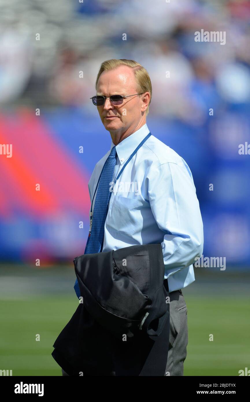 16 September 2012: New York Giants President and chief executive officer John K. Mara during a week 2 NFL NFC matchup between the Tampa Bay Buccaneers Stock Photo