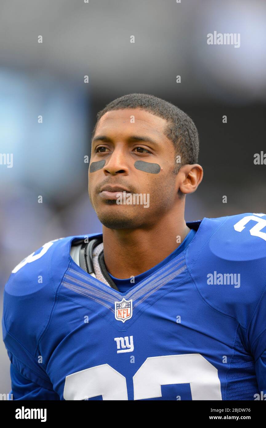 16 September 2012: New York Giants cornerback Corey Webster (23) during a week 2 NFL NFC matchup between the Tampa Bay Buccaneers and New York Giants Stock Photo