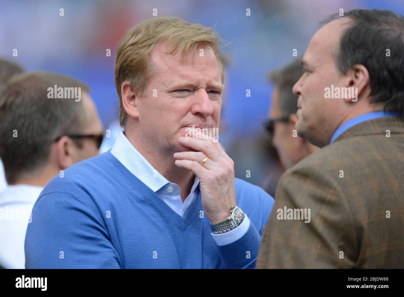 16 September 2012: National Football League Commissioner Roger Goodell during a week 2 NFL NFC matchup between the Tampa Bay Buccaneers and New York G Stock Photo