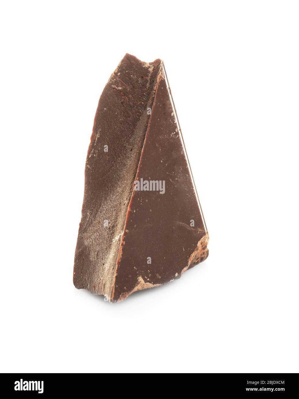 Choco Morrel Dark chocolate morsel on white background Stock Photo - Alamy