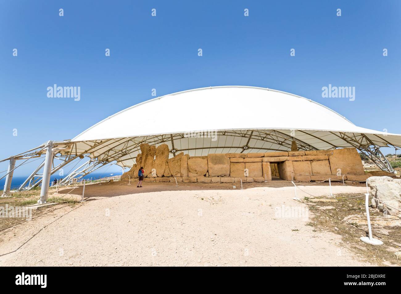 Hagar Qim prehistoric temple, Qrendi, Malta Stock Photo