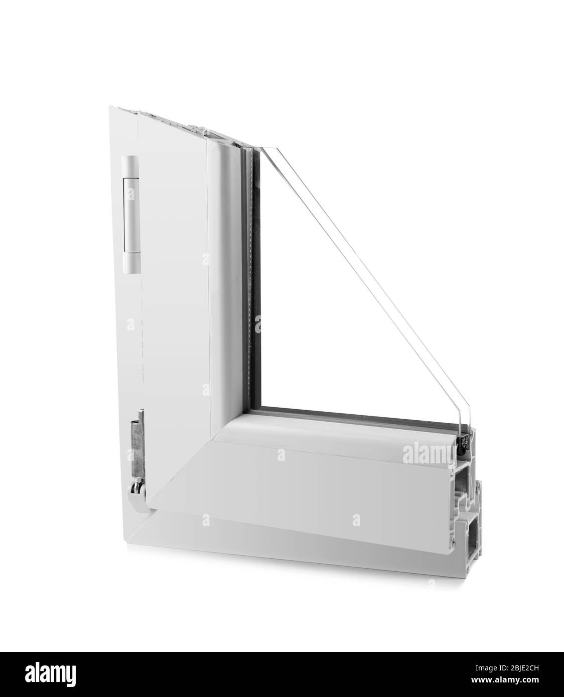 Sample of window profile on white background Stock Photo - Alamy
