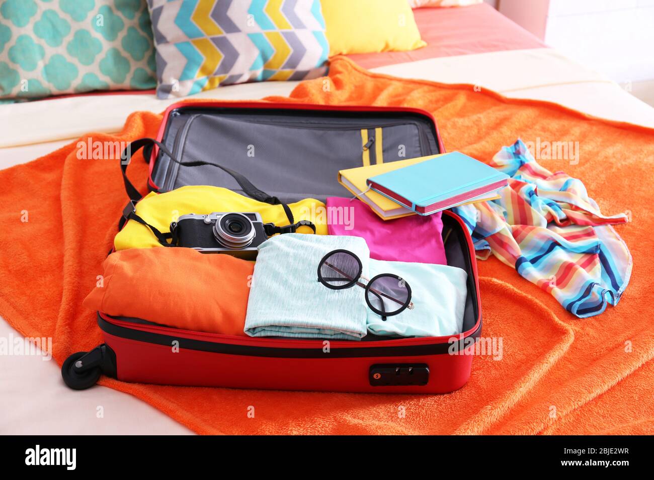 suitcase clothes