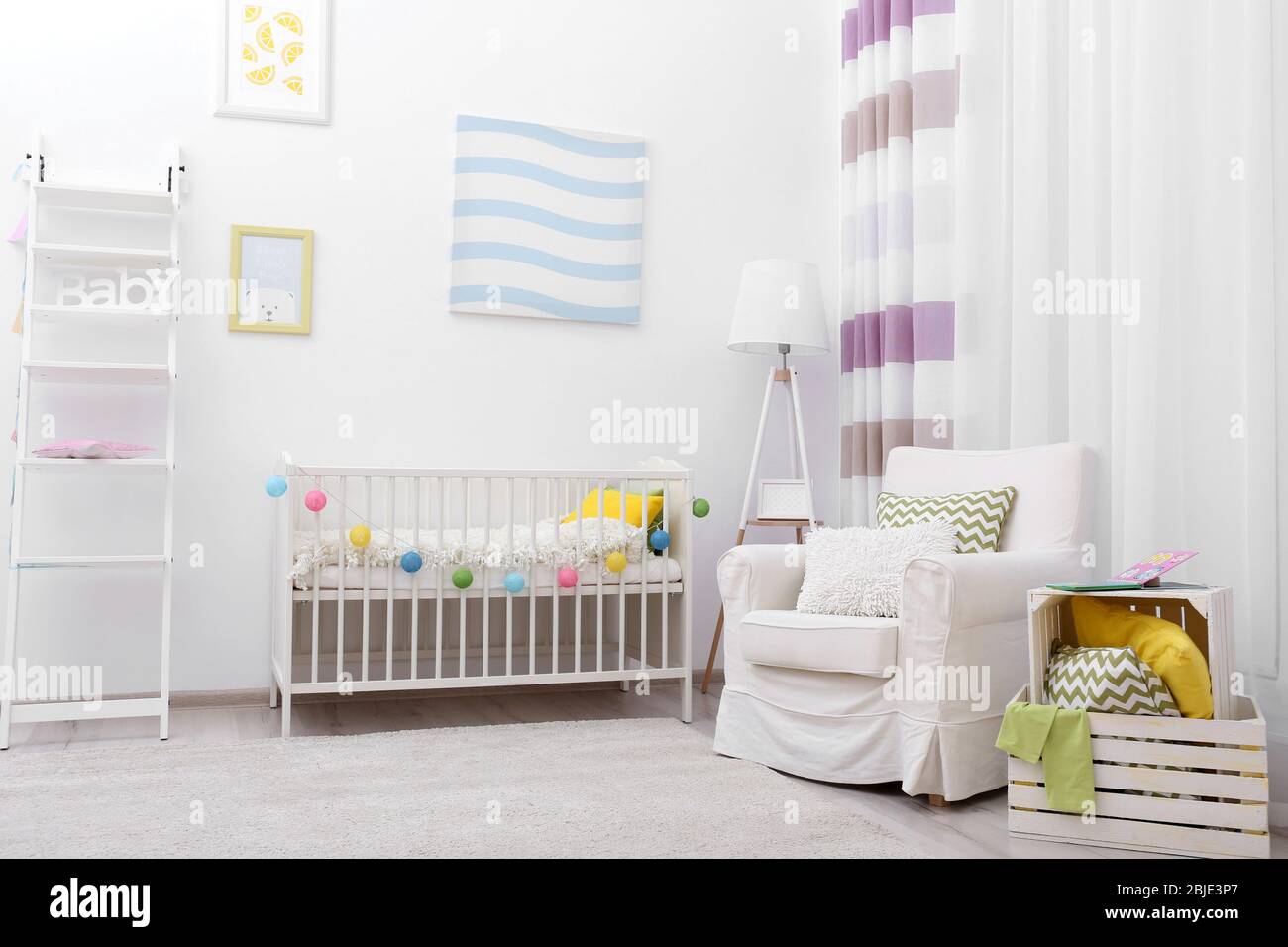 Modern interior design of baby room Stock Photo - Alamy