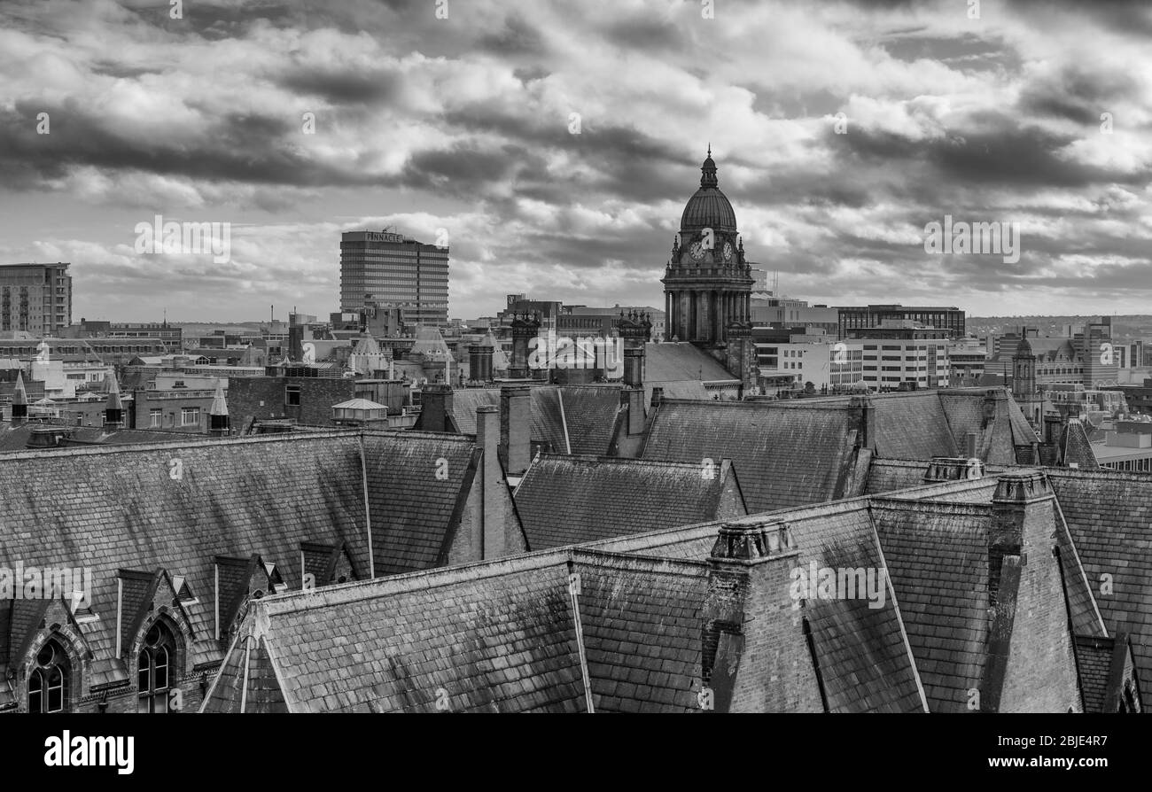 rooftops of leeds Stock Photo Alamy