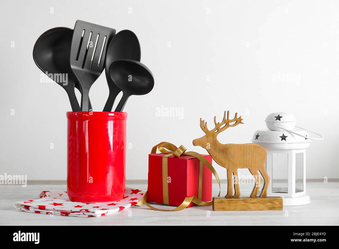 Black cooking utensils at kitchen Stock Photo Alamy