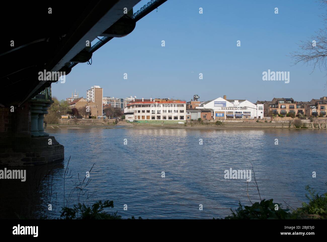 Empty Derelict Abandoned Old Former Queens Wharf Crisp Road, Hammersmith, London W6 Stock Photo