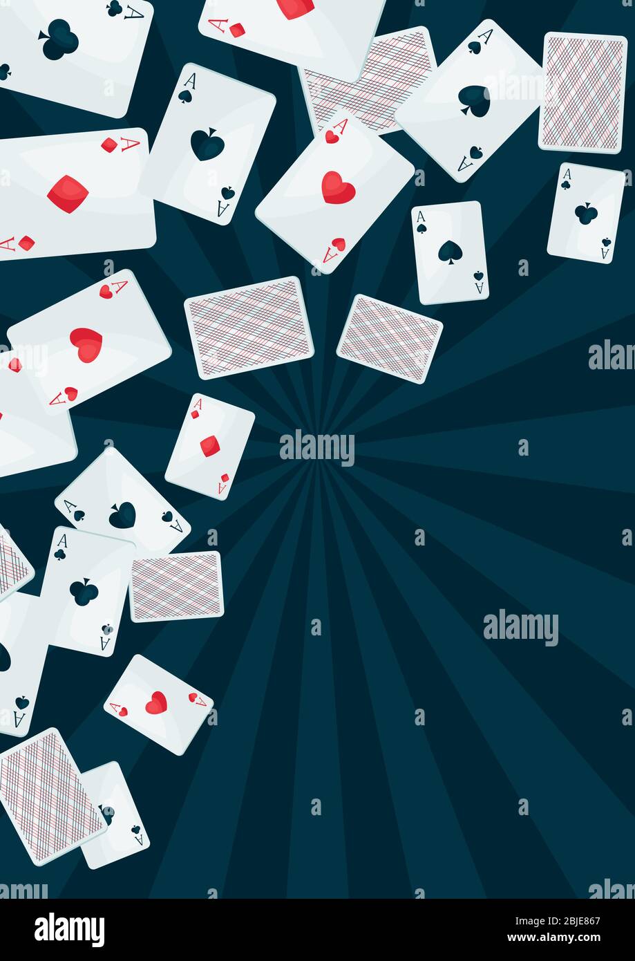 Background with four aces playing cards suit Stock Vector Image & Art ...