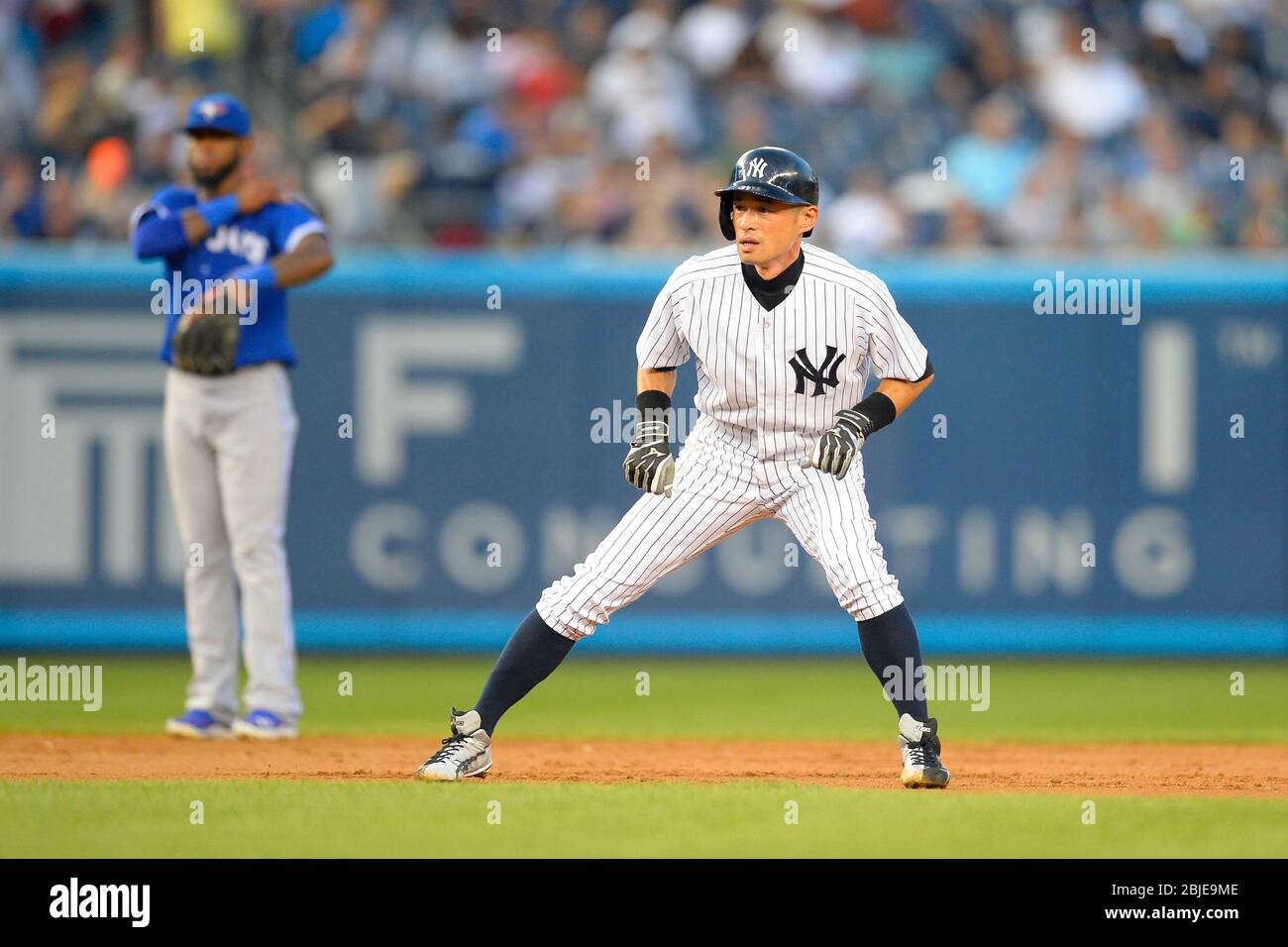 August 21, 2013: New York Yankees right fielder Ichiro Suzuki (31) reached 4000 career hits on Wednesday night at Yankee Stadium vs the Toronto Blue J Stock Photo