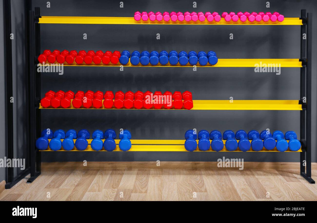 Gym dumbbell rack stand hi-res stock photography and images - Alamy
