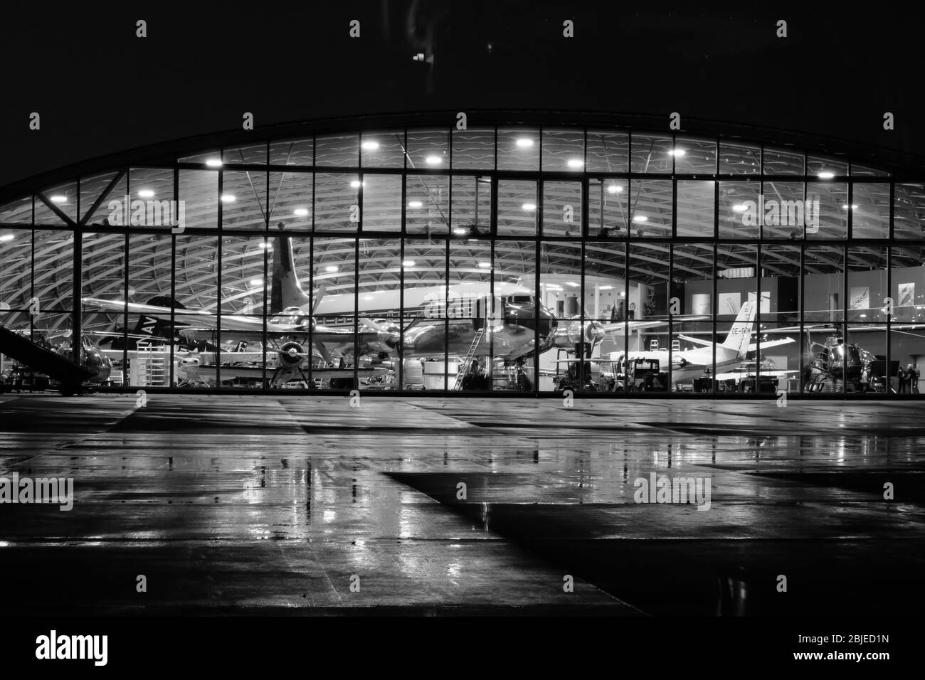 Red Bull Hangar 7 with planes Stock Photo