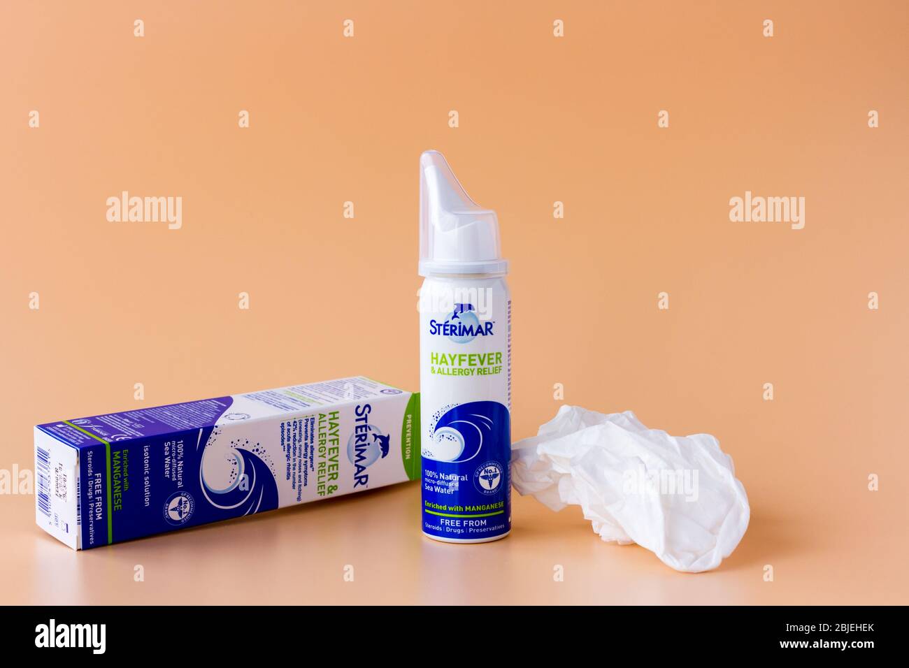 Sterimar natural hayfever & allergy relief nasal spray Stock Photo
