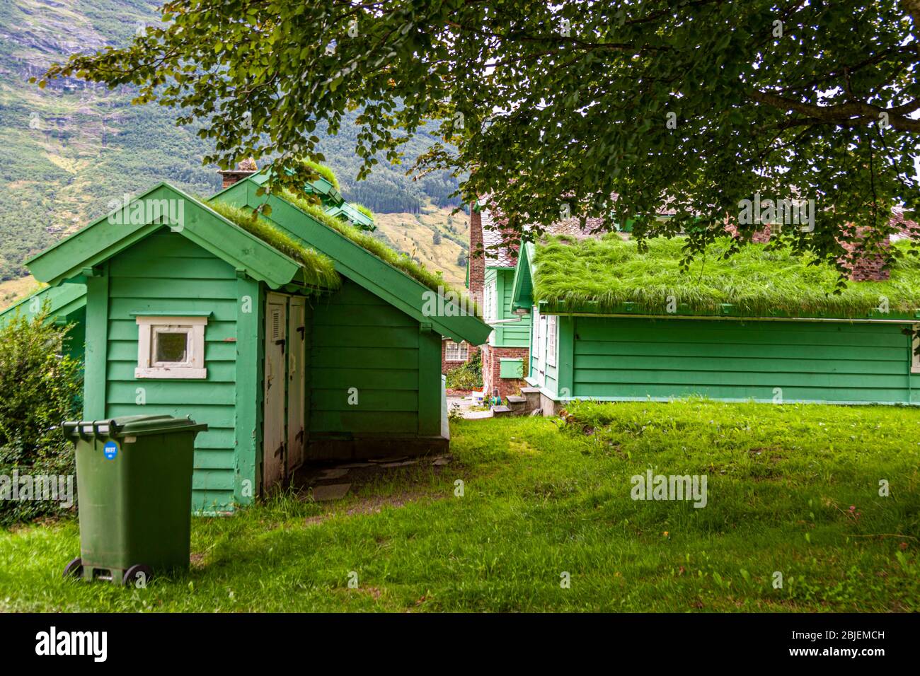 Singerheimen with Sod Roof in Olden, Stryn, Norway Stock Photo Alamy