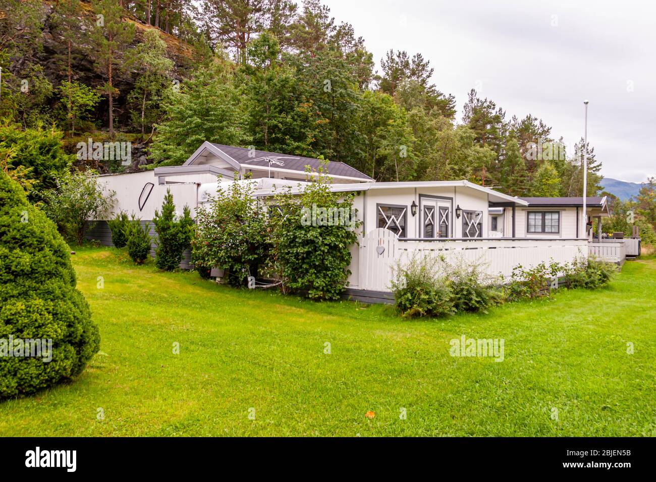 Mobile Homes in Viken Gjestehavn, Norway Stock Photo Alamy