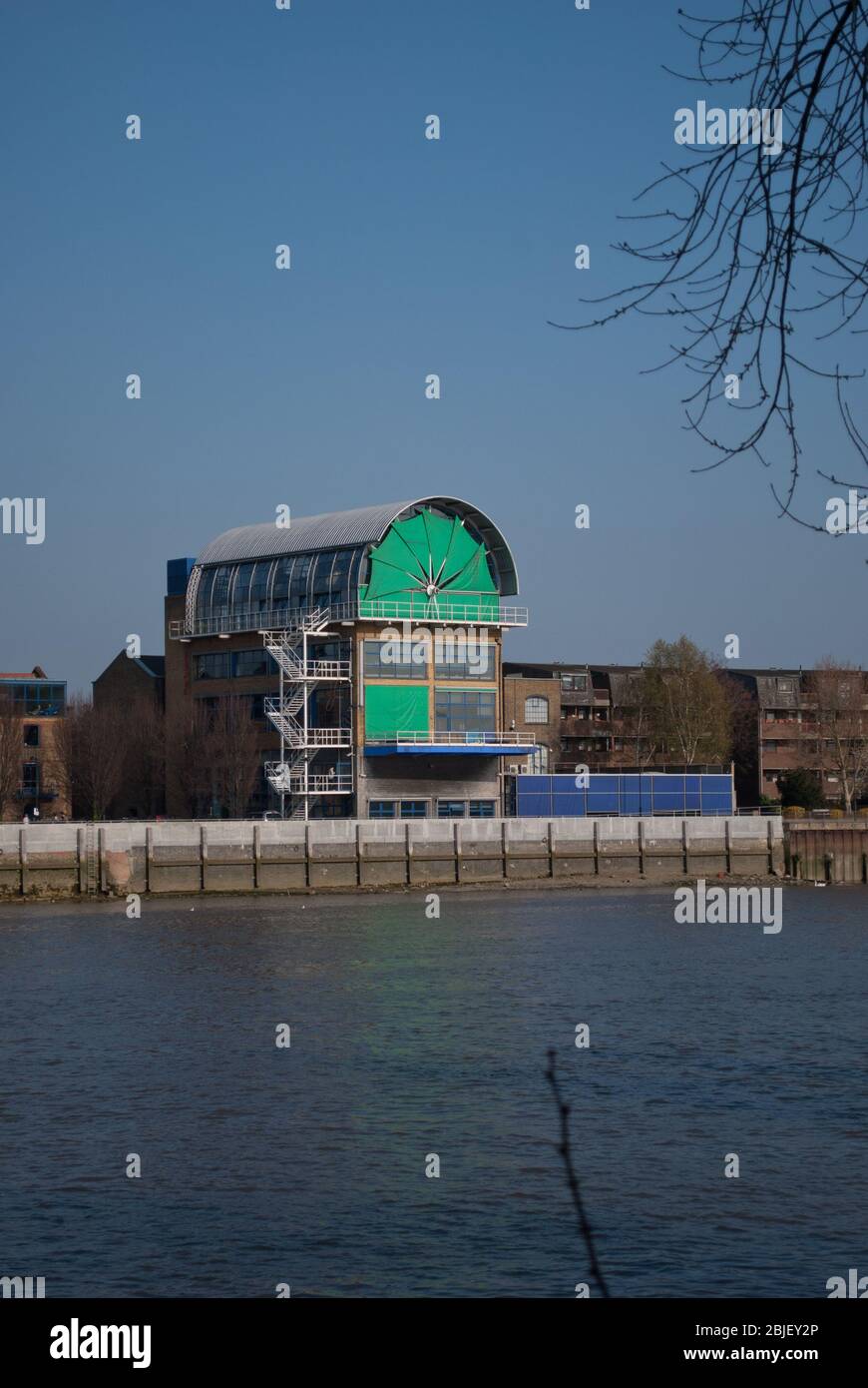 Thames Wharf Studios, Hammersmith, London W6 9HA. Rooftop designed by Lifschutz Davidson Sandilands 1991 RSHP Richard Rogers Stock Photo