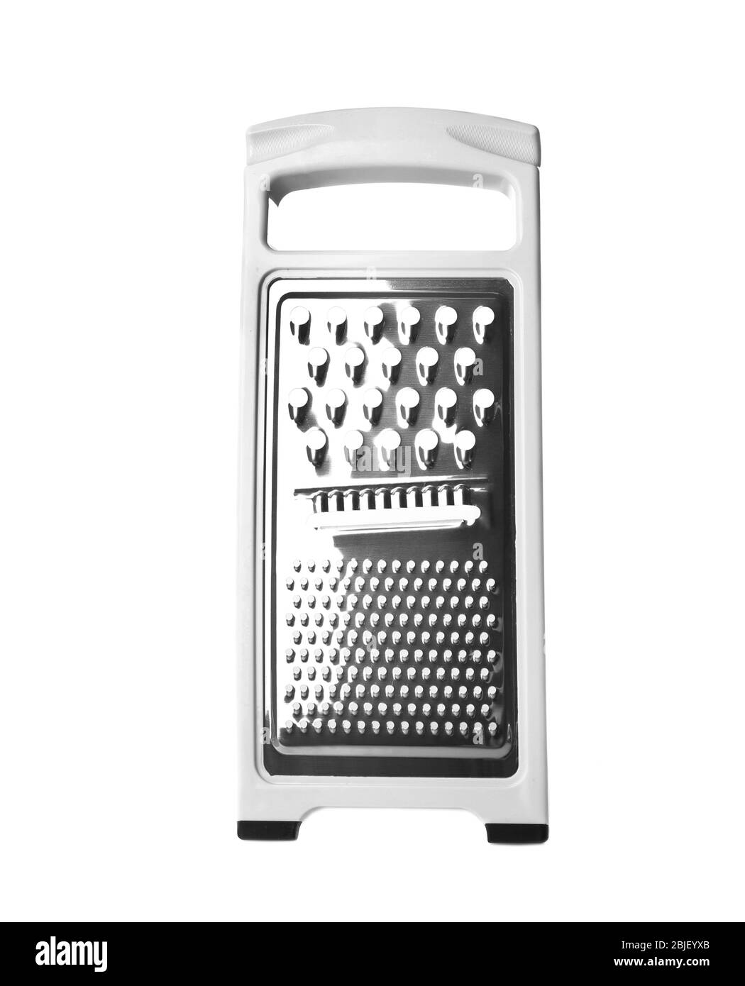 Cheese grater isolated on white Stock Photo Alamy