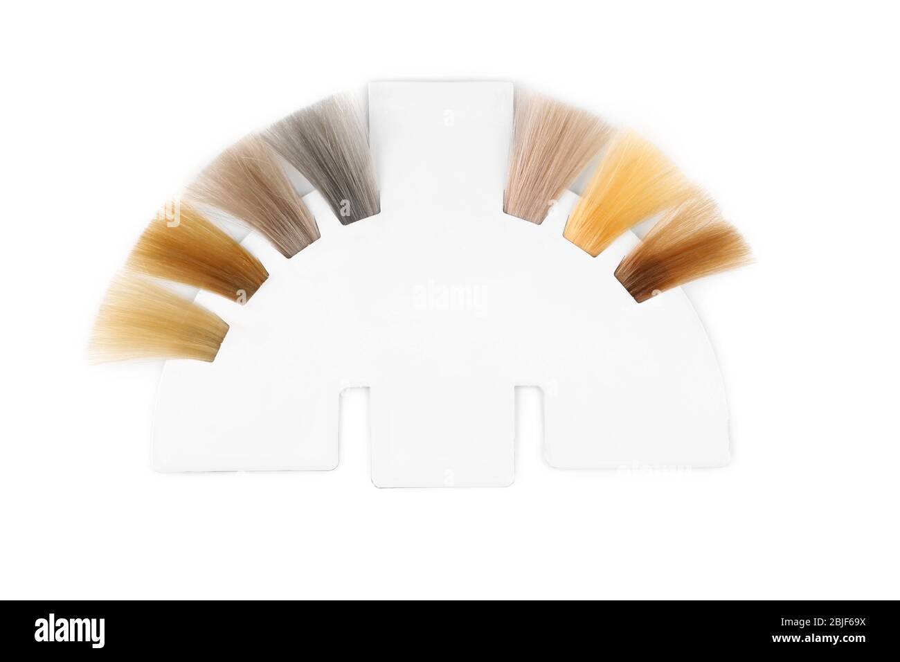Palette of hair colors samples on white background Stock Photo Alamy