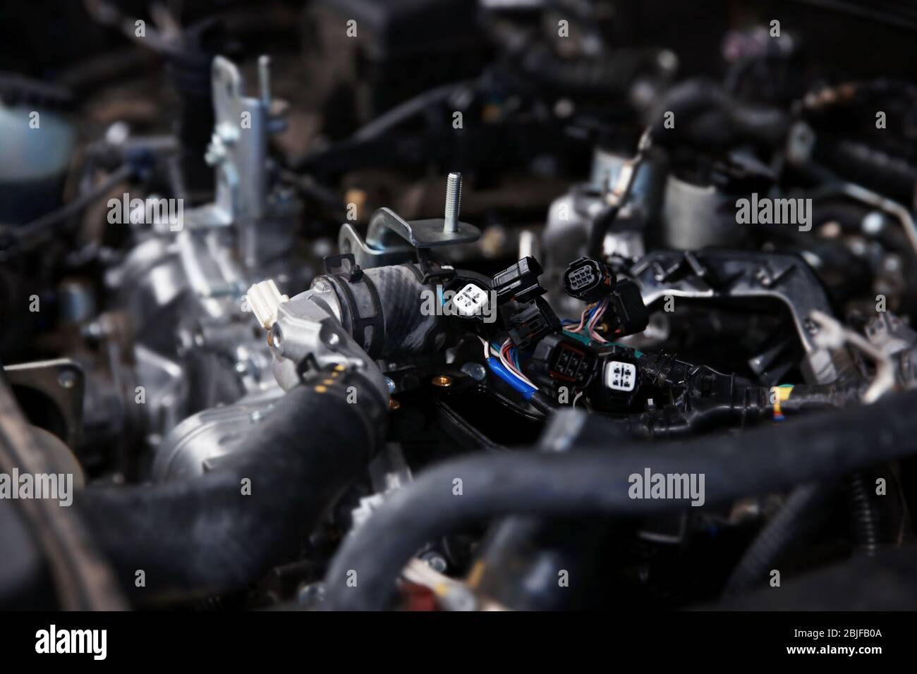 Car engine, closeup Stock Photo